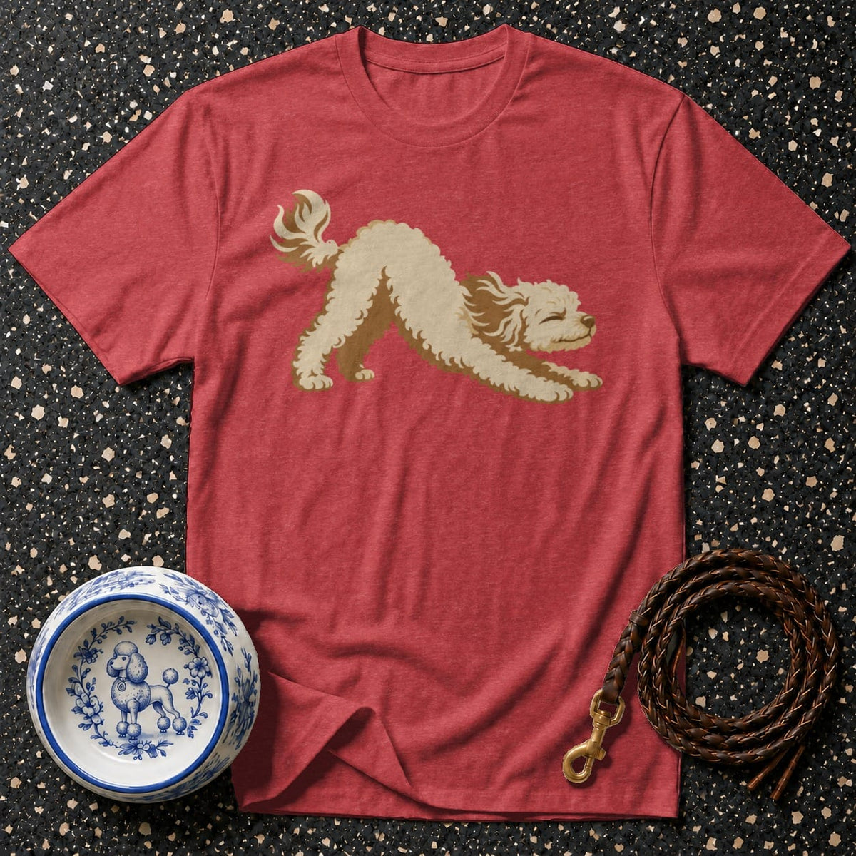 T-shirt Morning Stretch Poodle T-Shirt Playful Poodle T-Shirt | Premium Dog Apparel
