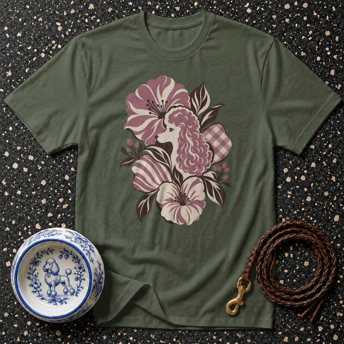 T-shirt Vintage Floral Poodle T-Shirt Poodle Floral T-Shirt | Premium Dog Lover Apparel