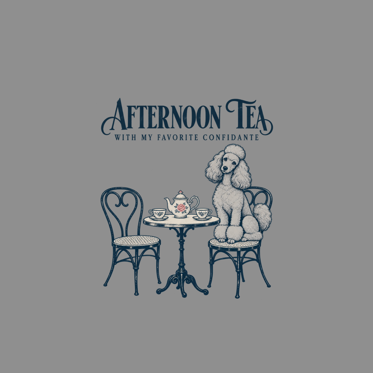 Afternoon Tea Poodle T-Shirt