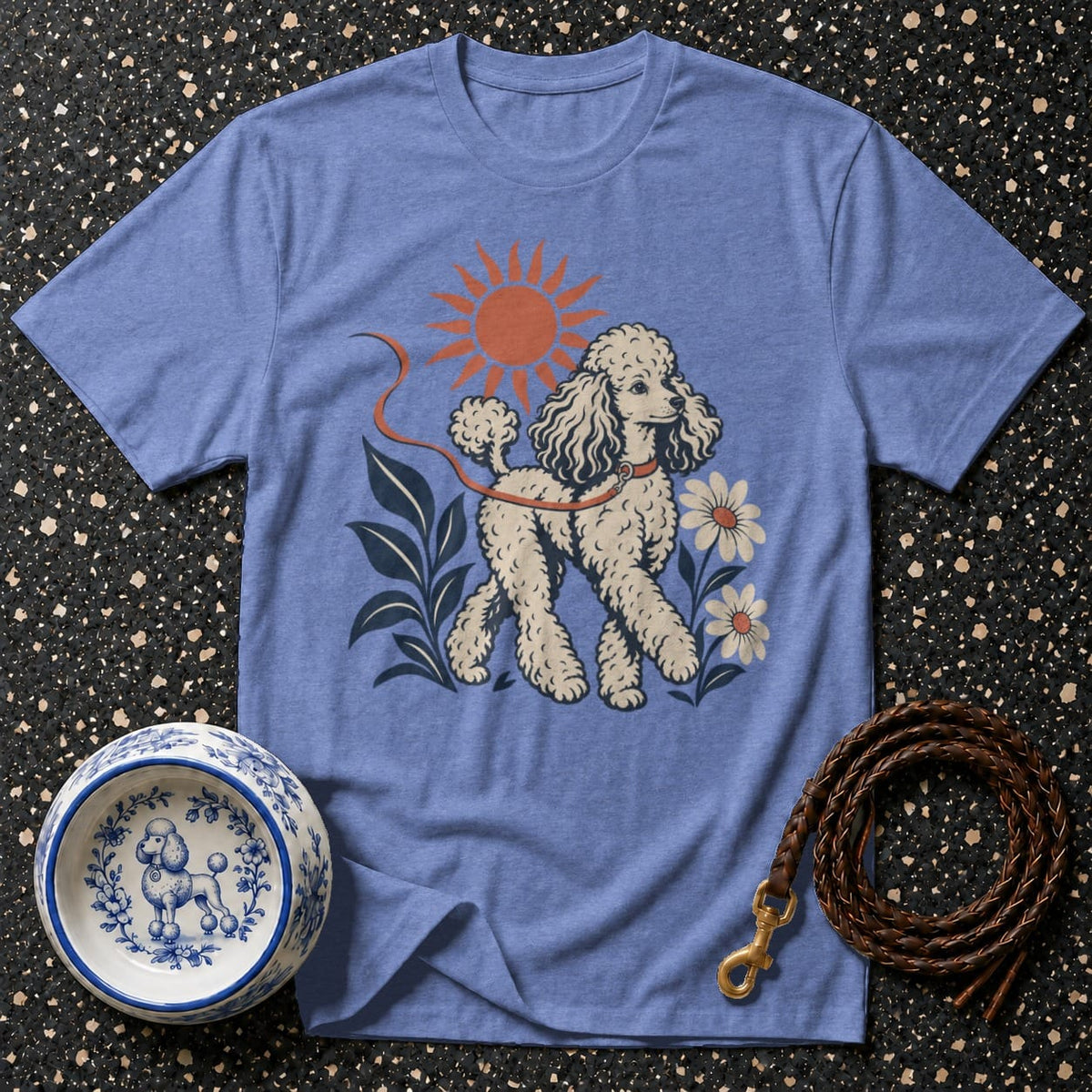 T-shirt Vintage Sunshine Poodle T-Shirt Vintage Poodle T-Shirt | Retro Dog Lover Apparel