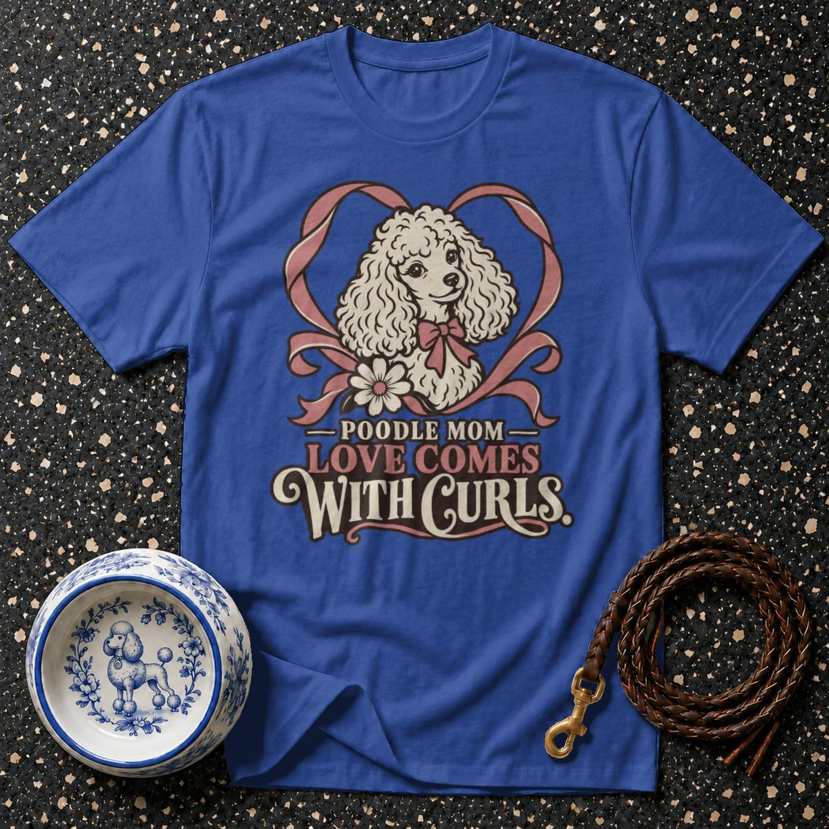 T-shirt Vintage Poodle Mom T-Shirt Poodle Mom T-Shirt | Love Comes With Curls