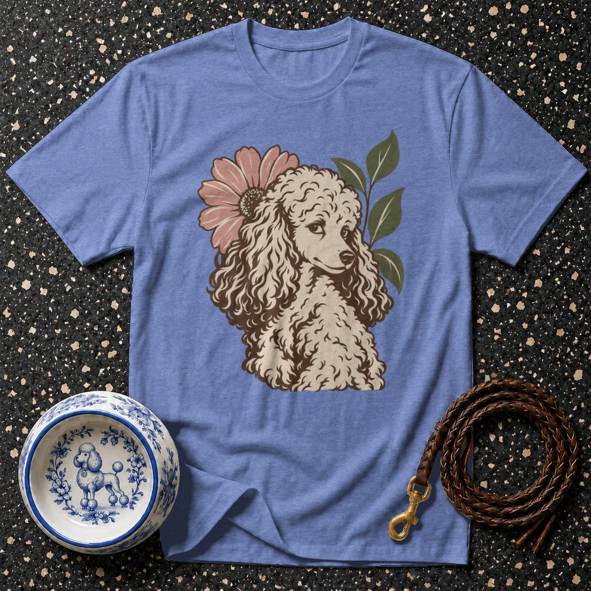 T-shirt Vintage Floral Poodle T-Shirt Vintage Poodle T-Shirt | Floral Dog Graphic Tee