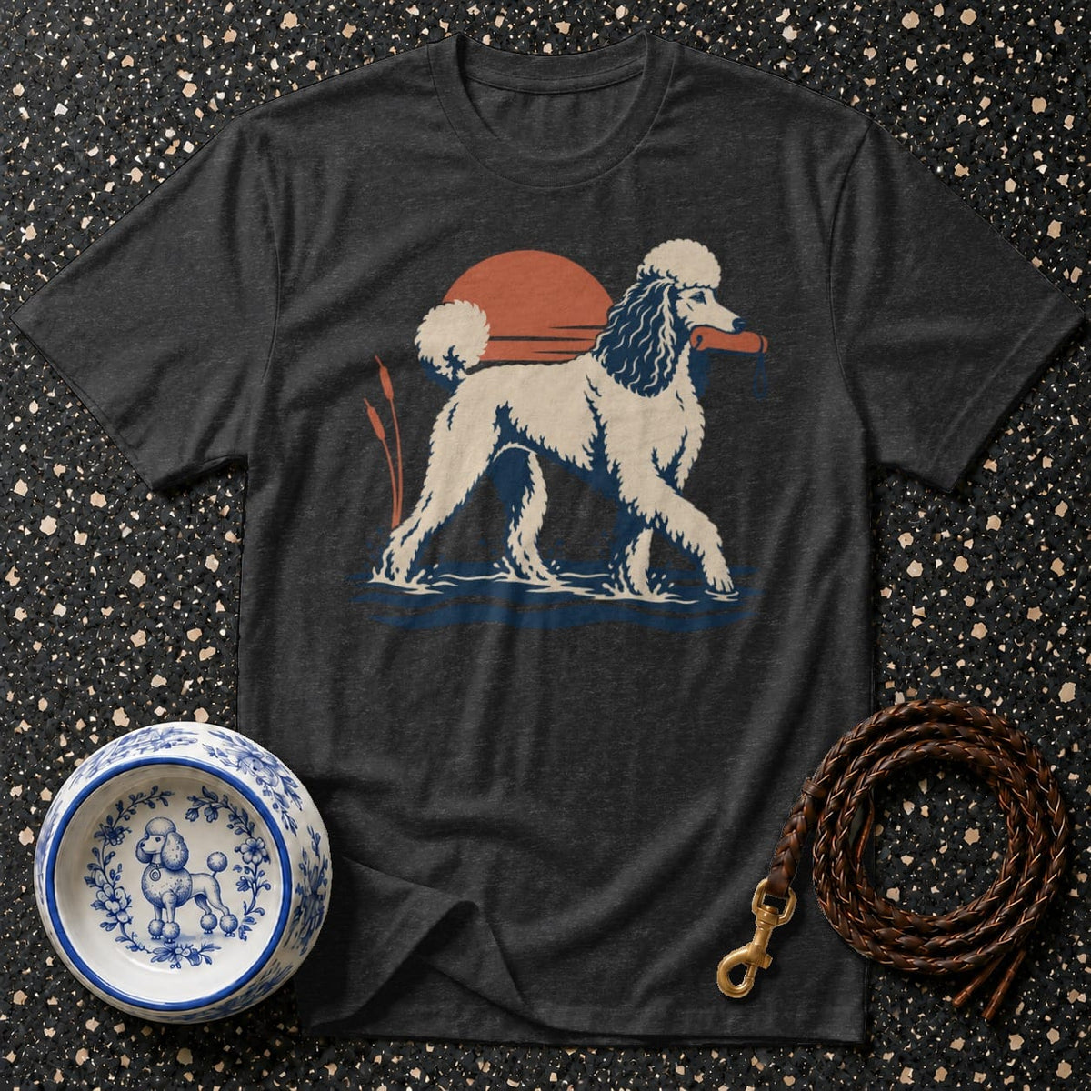 T-shirt Retro Poodle Retriever T-Shirt Vintage Poodle T-Shirt | Retro Dog Graphic Tee