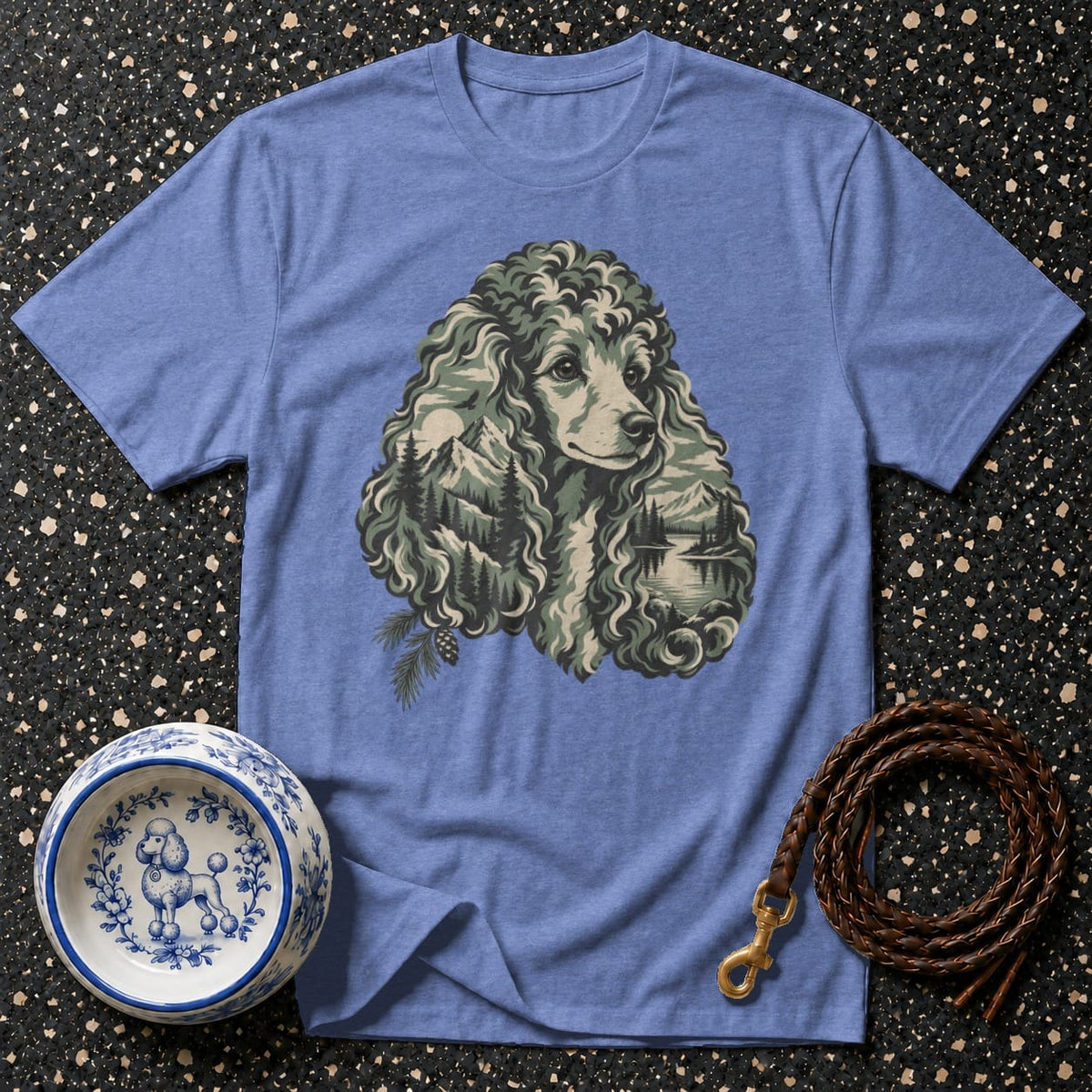 T-shirt Alpine Poodle Wilderness T-Shirt Poodle Landscape T-Shirt | Premium Dog Apparel