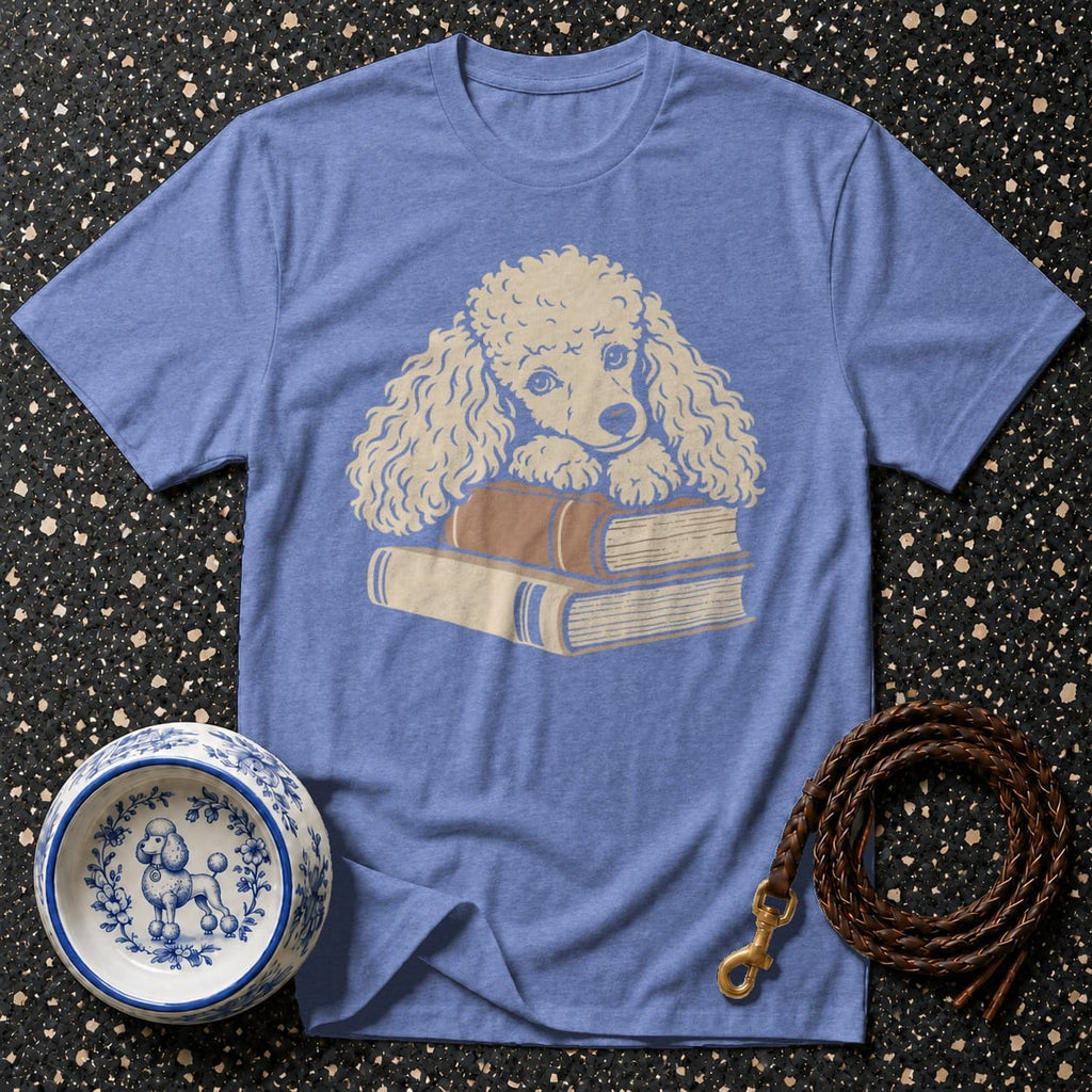 T-shirt Bookish Poodle T-Shirt Poodle Reading Books T-Shirt | Premium Dog Lover Apparel