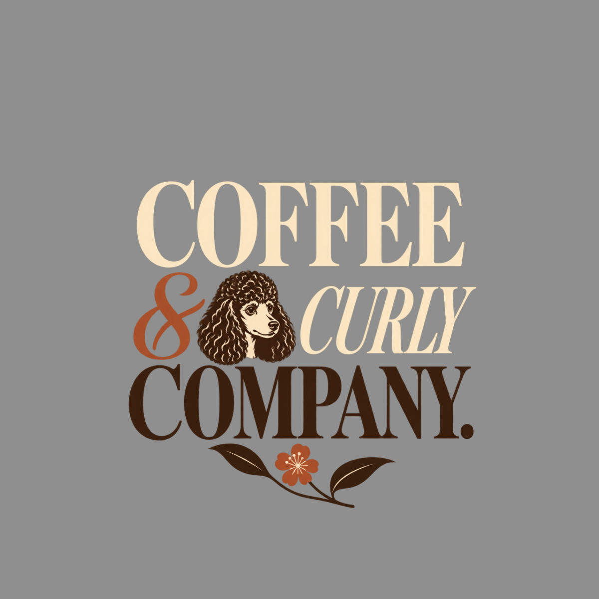 T-shirt Coffee & Curly Company T-Shirt Coffee & Curly T-Shirt | Poodle Lover Gift