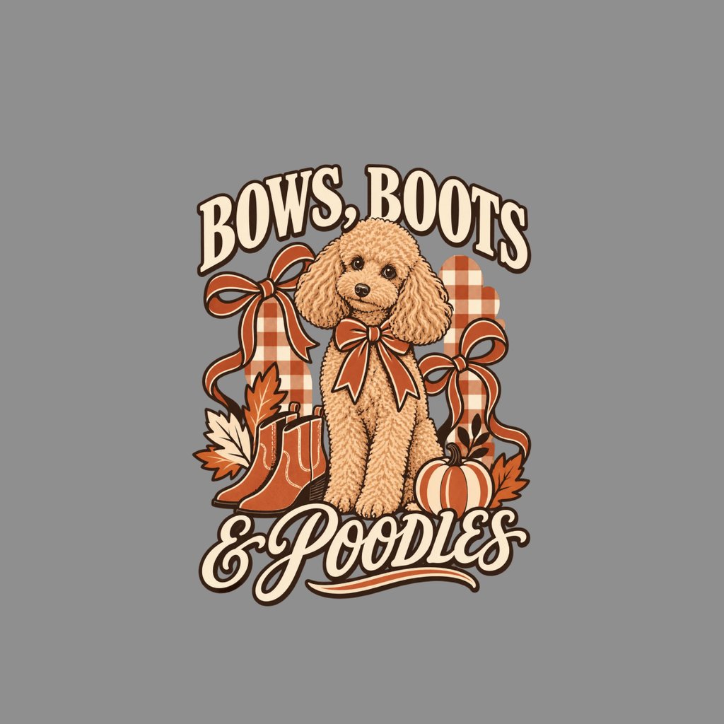 T-shirt Bows Boots and Poodles T-Shirt Poodle T-Shirt | Bows Boots Poodles
