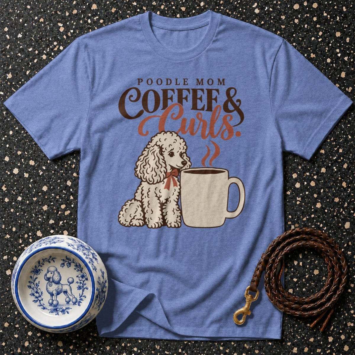T-shirt Coffee & Curls Poodle Mom T-Shirt Poodle Mom Coffee & Curls T-Shirt | Premium Dog Apparel
