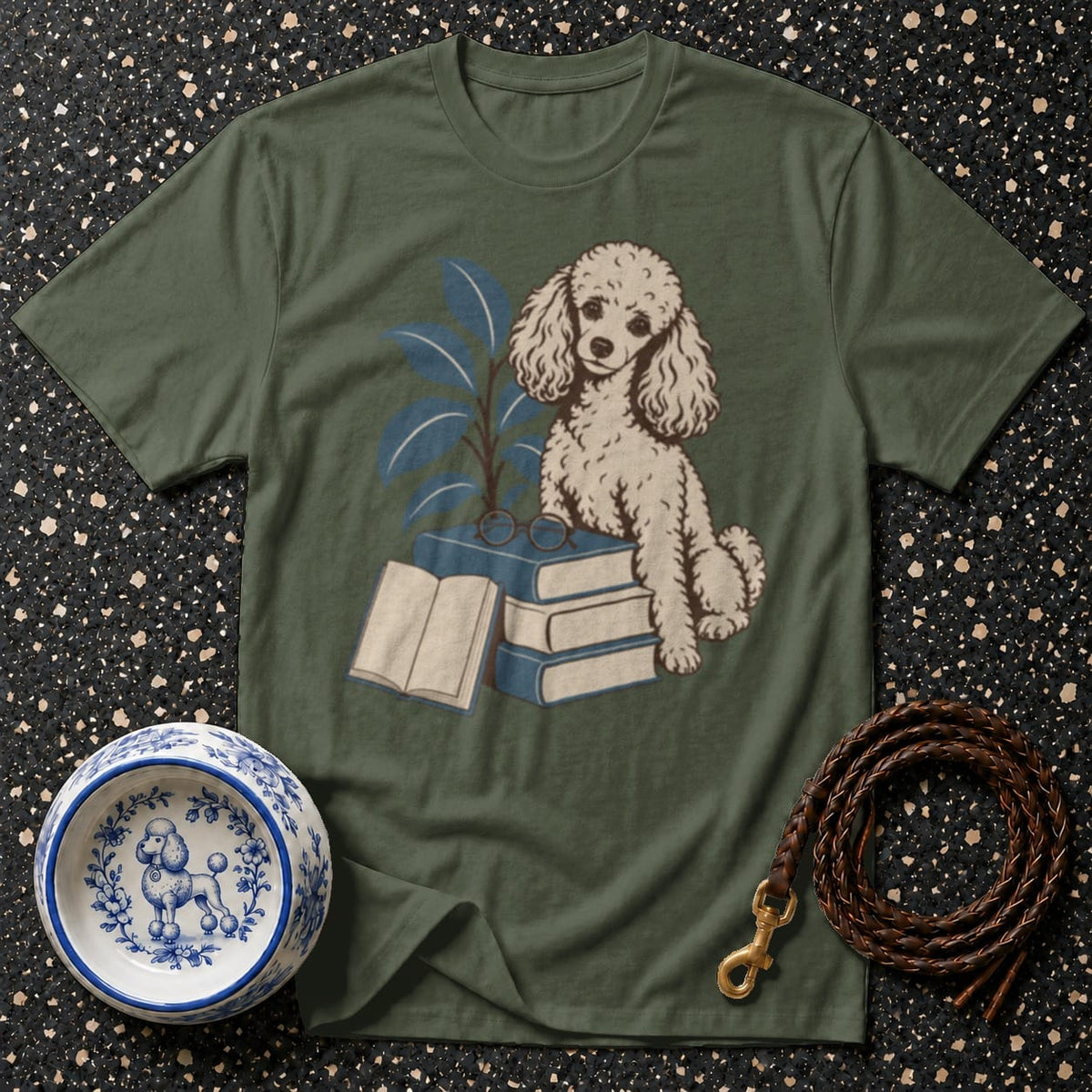 T-shirt Bookish Poodle Reader T-Shirt Poodle Reading T-Shirt | Premium Dog Lover Apparel