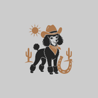 T-shirt Western Poodle Wanderer T-Shirt Cowboy Poodle T-Shirt | Premium Dog Apparel