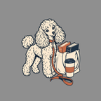 T-shirt Cozy Poodle Book Club T-Shirt Poodle Coffee & Books T-Shirt | Premium Dog Apparel