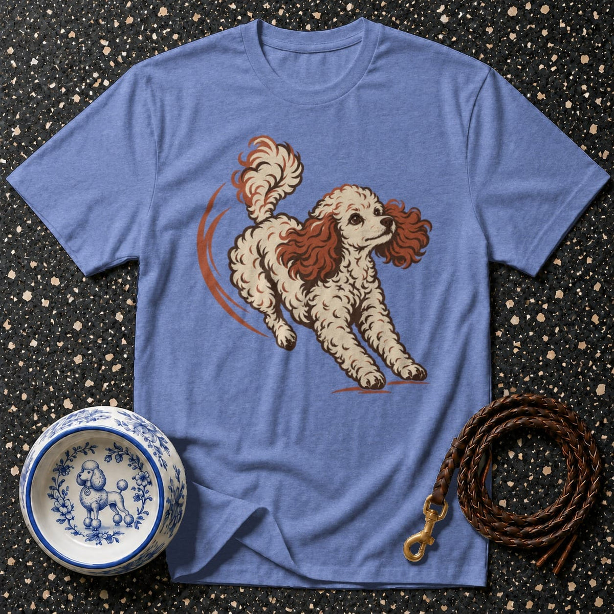 T-shirt Playful Miniature Poodle T-Shirt Poodle Graphic T-Shirt | Premium Dog Apparel