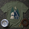 T-shirt Poodle Wanderlust Camping Tee Poodle Camping Graphic T-Shirt | Adventure Dog Apparel