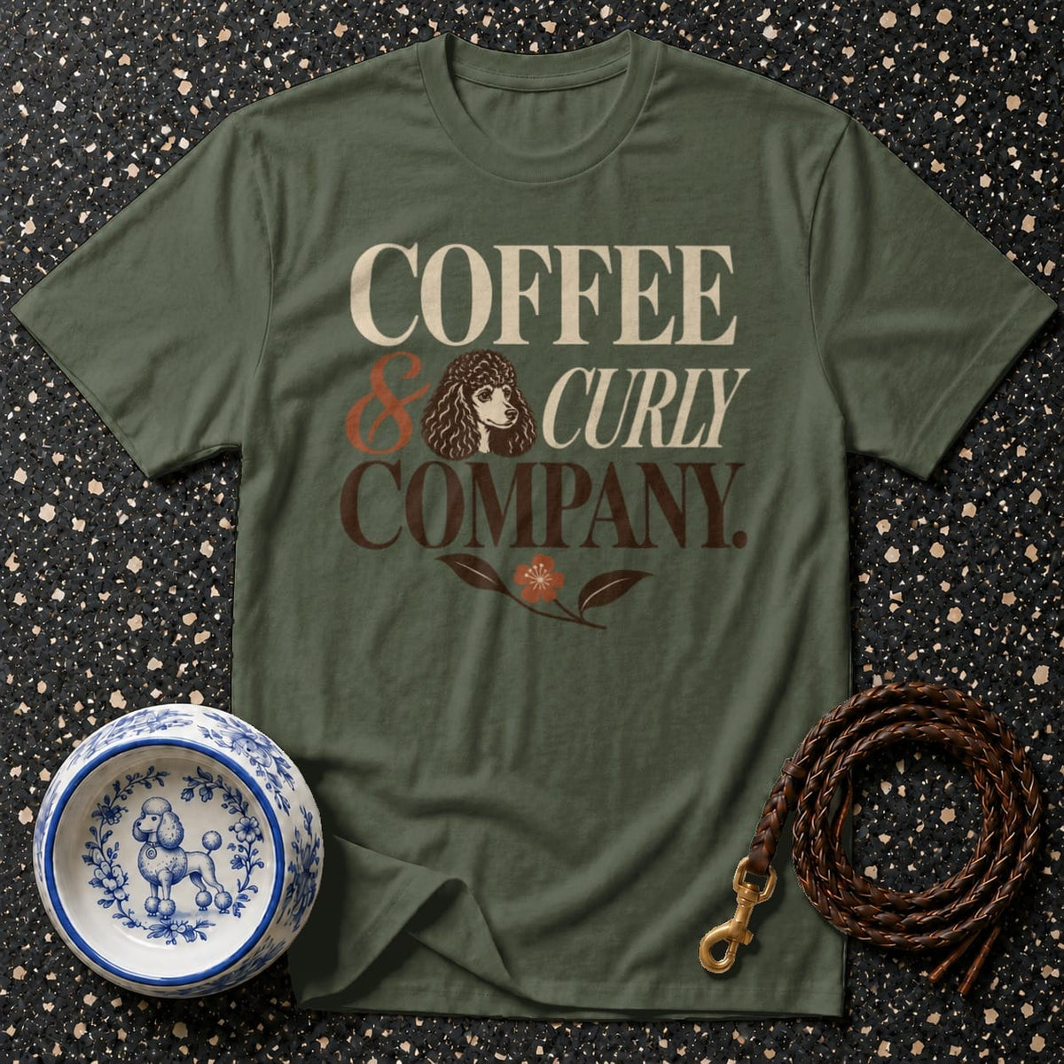 T-shirt Coffee & Curly Company T-Shirt Coffee & Curly T-Shirt | Poodle Lover Gift