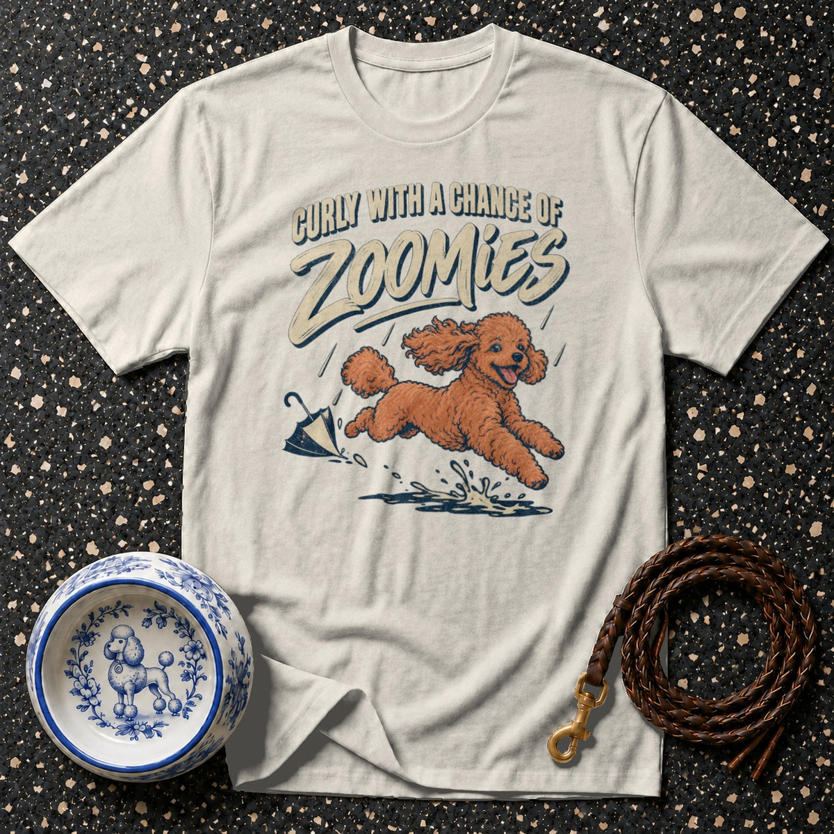 Curly Poodle Zoomies T-Shirt