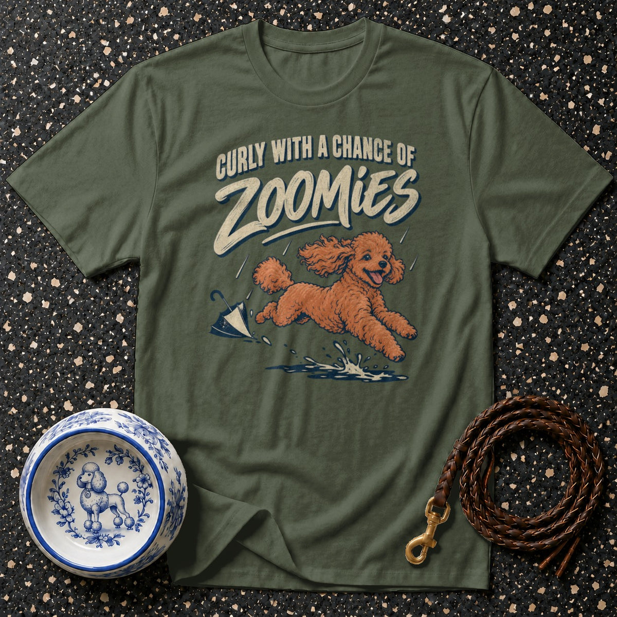 Curly Poodle Zoomies T-Shirt