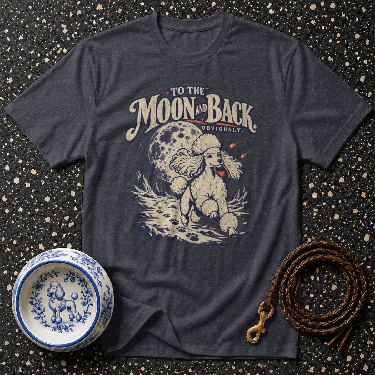 Moon And Back Poodle T-Shirt