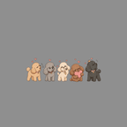 Precious Poodle Pals T-Shirt Cute Poodle Gang T-Shirt | Premium Dog Apparel