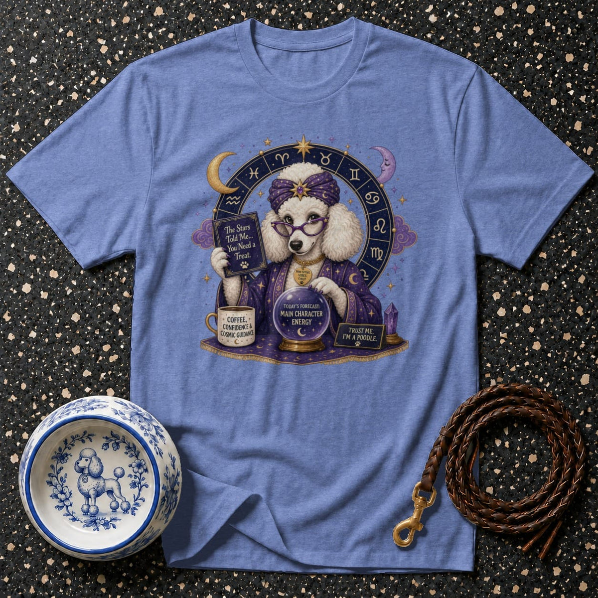 T-shirt Cosmic Fortune Poodle T-Shirt Poodle Fortune Teller T-Shirt | Cosmic Dog Lover Gift