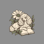 T-shirt Botanical Reading Poodle T-Shirt Poodle Reading T-Shirt | Premium Dog Apparel