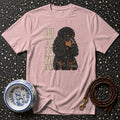 Pink t-shirt with a black poodle graphic and "Phantom" text.