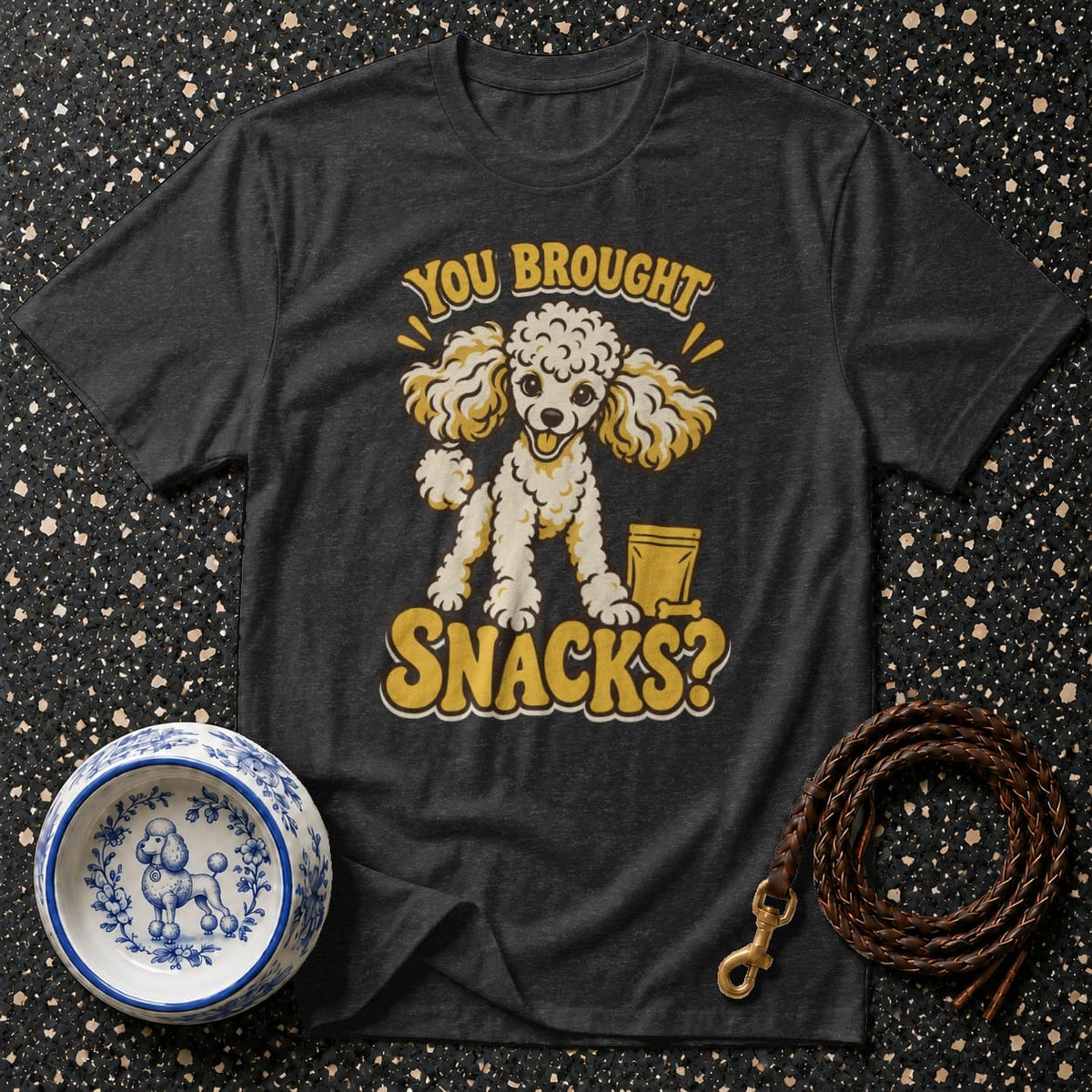T-shirt Retro Poodle Snacks T-Shirt You Brought Snacks? Poodle T-Shirt | Premium Dog Apparel