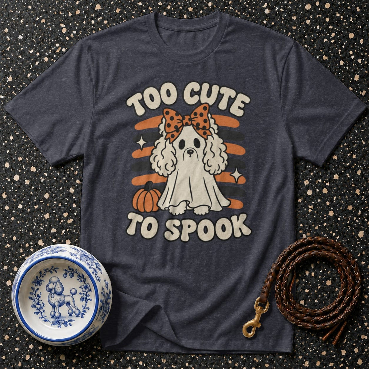 T-shirt Too Cute To Spook Poodle T-Shirt Too Cute To Spook Dog Ghost T-Shirt | Premium Apparel