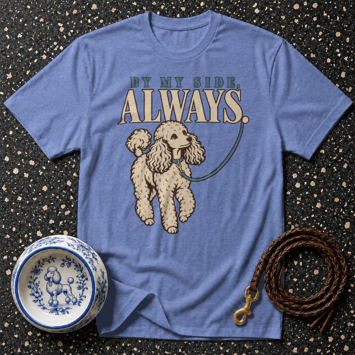 T-shirt By My Side Poodle T-Shirt Poodle Graphic T-Shirt | Vintage Dog Lover Tee