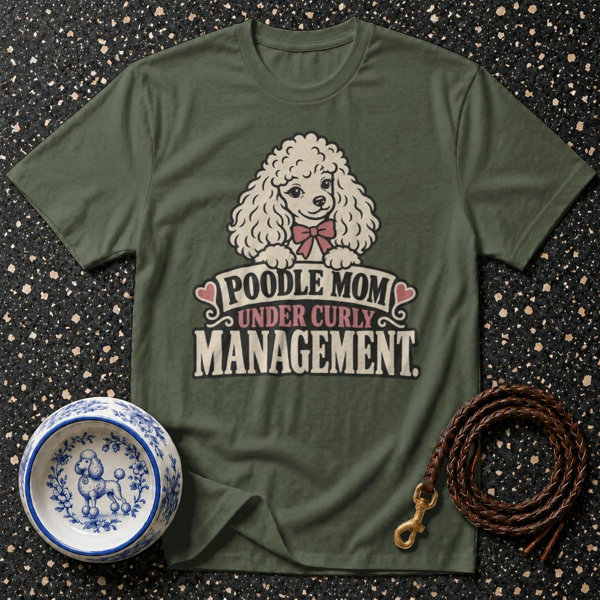 T-shirt Poodle Mom Curly Management T-Shirt Poodle Mom Under Curly Management T-Shirt | Premium Dog Appa