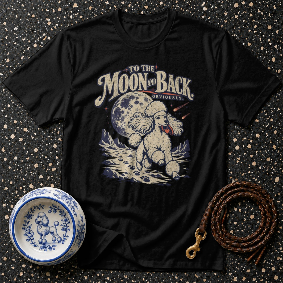 Moon And Back Poodle T-Shirt