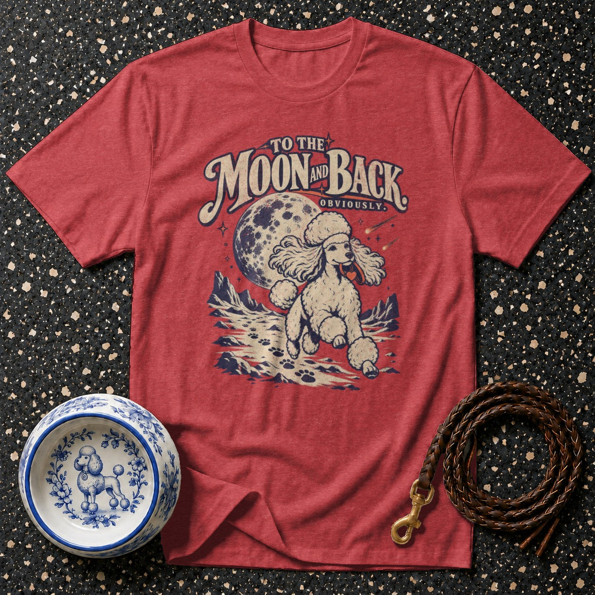Moon And Back Poodle T-Shirt