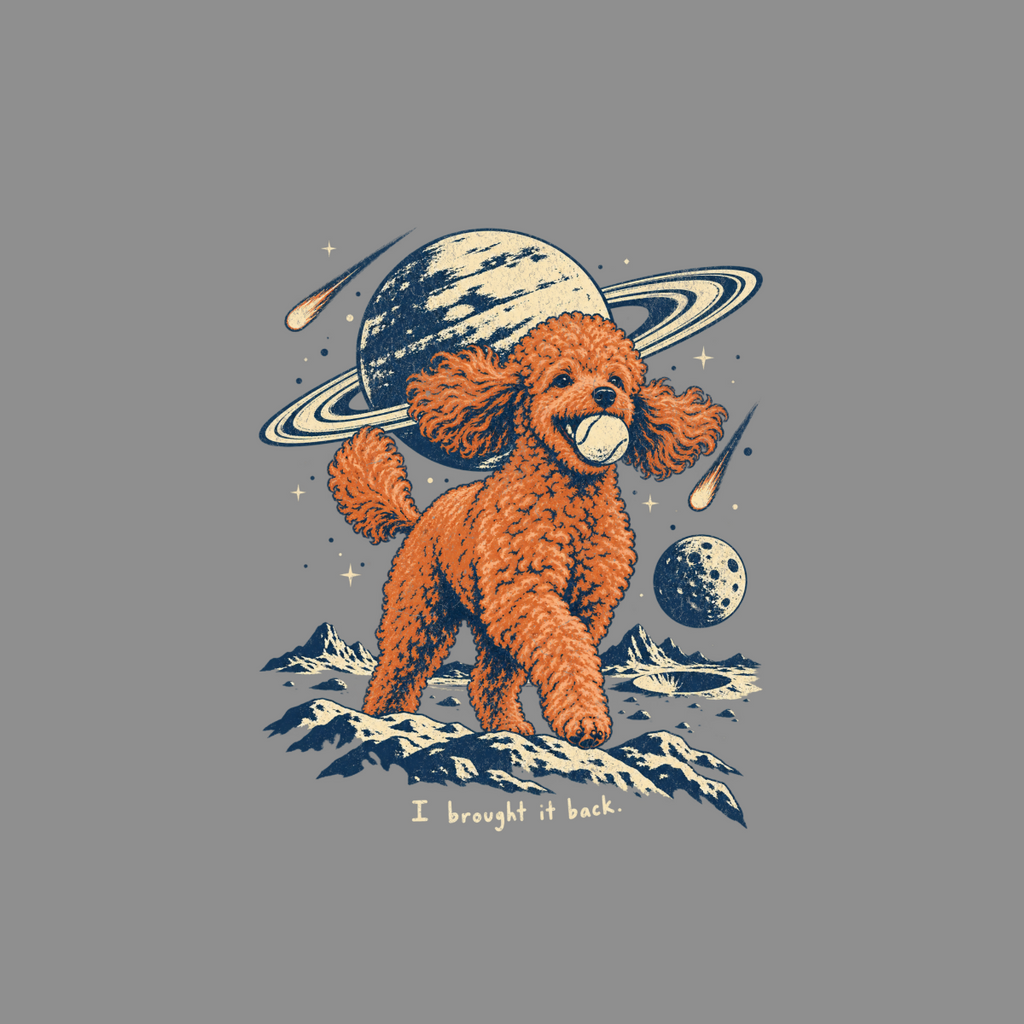 Cosmic Fetch Poodle T-Shirt