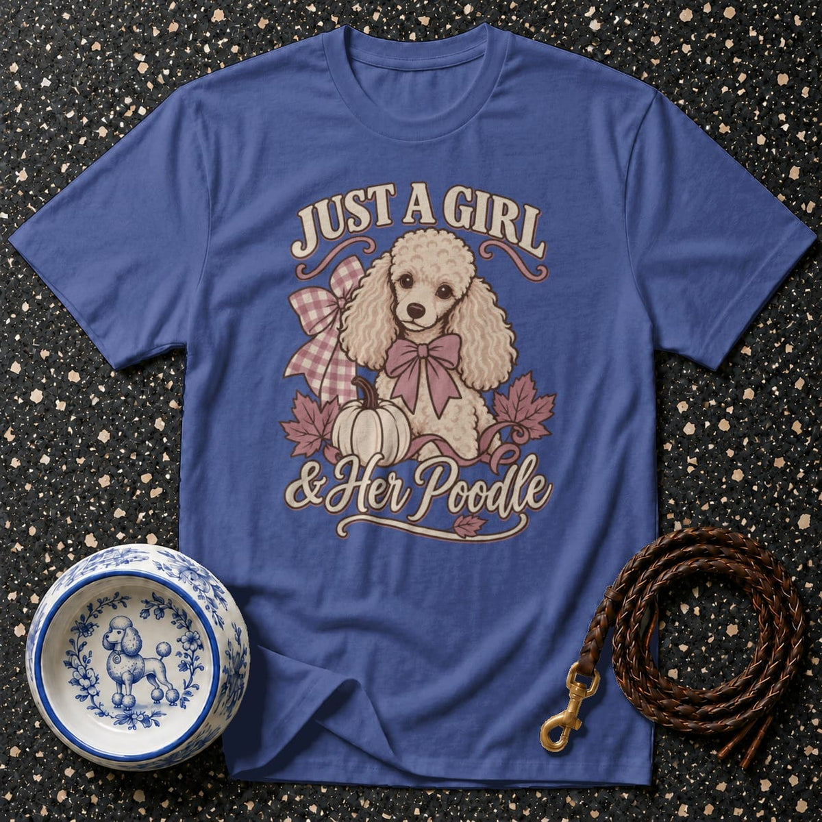 T-shirt Girl And Her Poodle T-Shirt Poodle Mom T-Shirt | Just a Girl & Her Poodle
