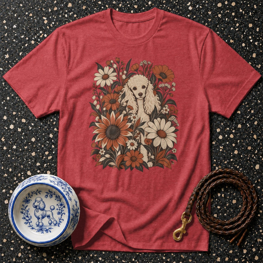 T-shirt Vintage Floral Poodle T-Shirt Poodle Floral T-Shirt | Premium Dog Lover Apparel