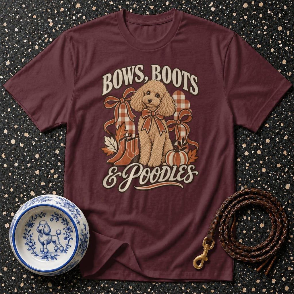 T-shirt Bows Boots and Poodles T-Shirt Poodle T-Shirt | Bows Boots Poodles