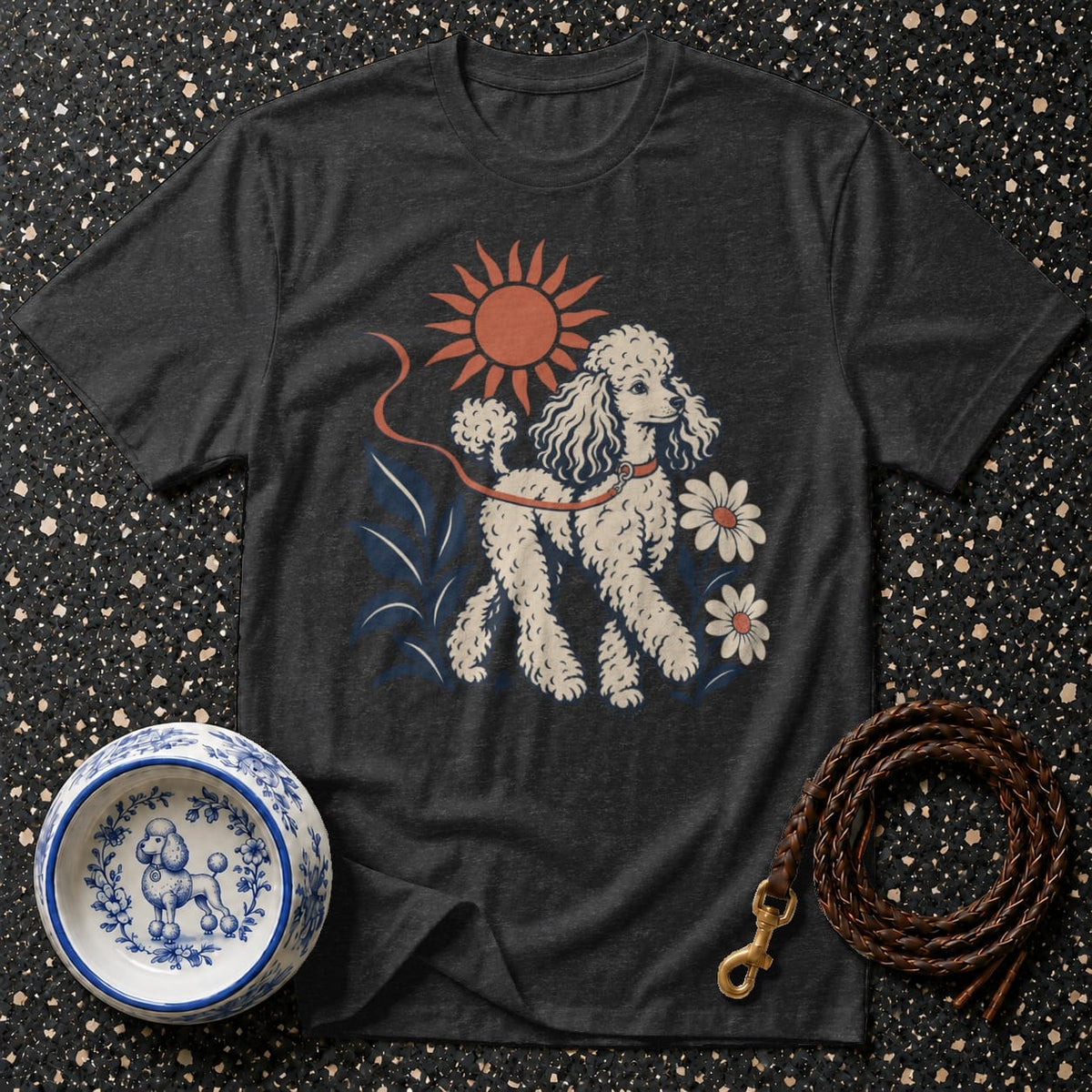 T-shirt Vintage Sunshine Poodle T-Shirt Vintage Poodle T-Shirt | Retro Dog Lover Apparel