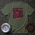 Green t-shirt with "Discretionary Spending: Poodle Related" text and poodle graphic.
