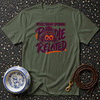 Green t-shirt with "Discretionary Spending: Poodle Related" text and poodle graphic.