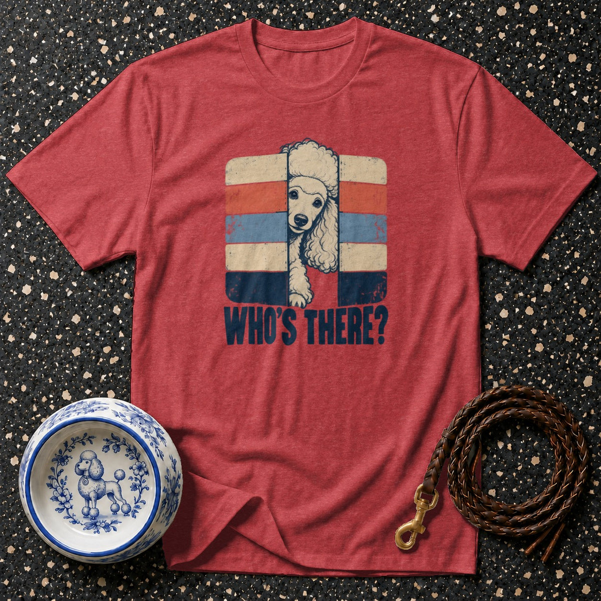 Retro Peeking Poodle T-Shirt