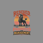 Promoted Poodle Management Graphic T-Shirt Rescued to Management Poodle T-Shirt | Premium Dog Apparel