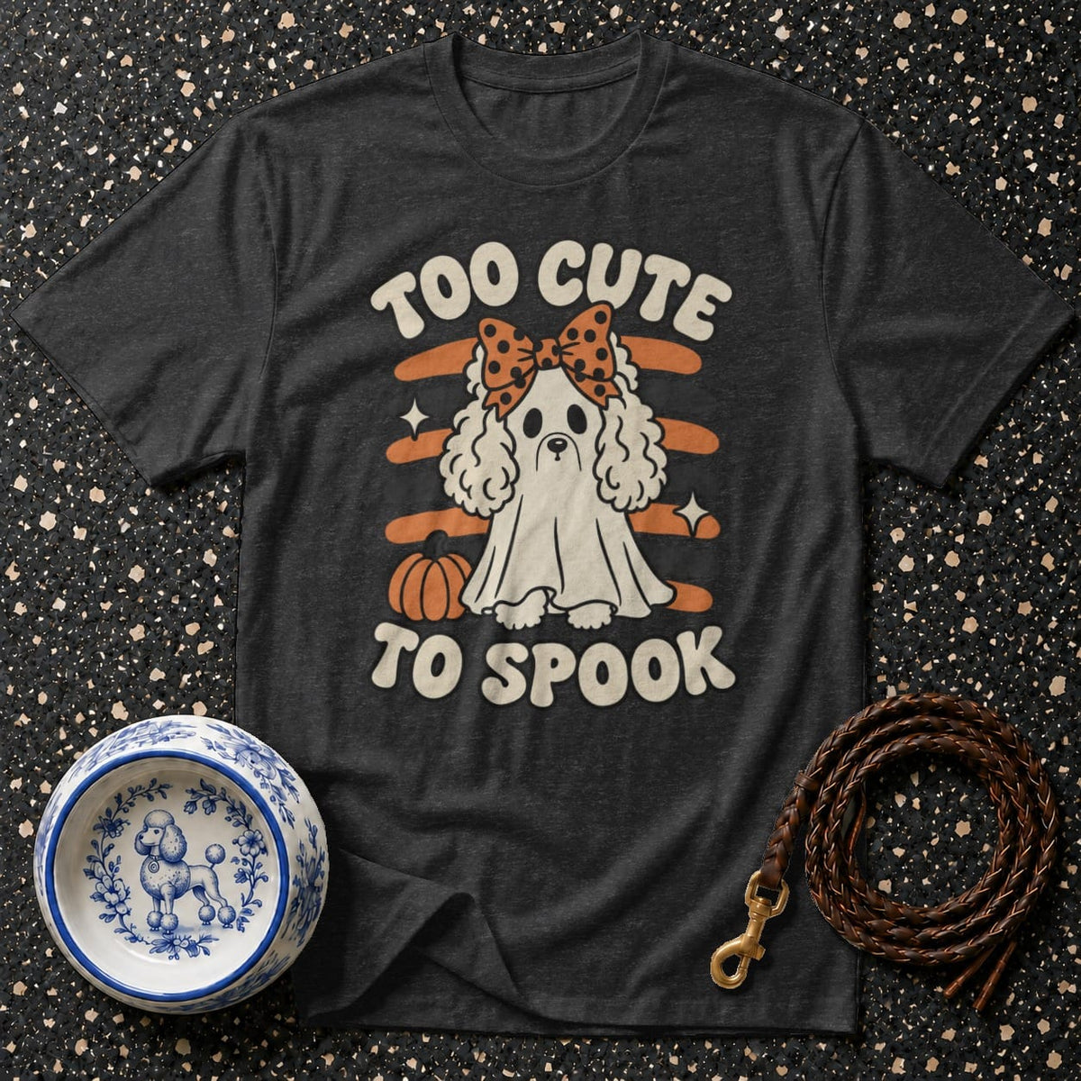 T-shirt Too Cute To Spook Poodle T-Shirt Too Cute To Spook Dog Ghost T-Shirt | Premium Apparel