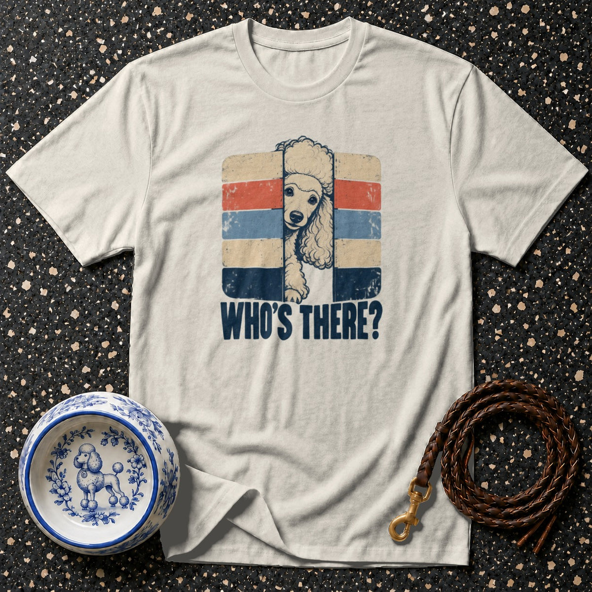 Retro Peeking Poodle T-Shirt