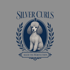 Silver Curls Poodle Portrait T-Shirt Silver Curls Poodle T-Shirt | Aged to Perfection