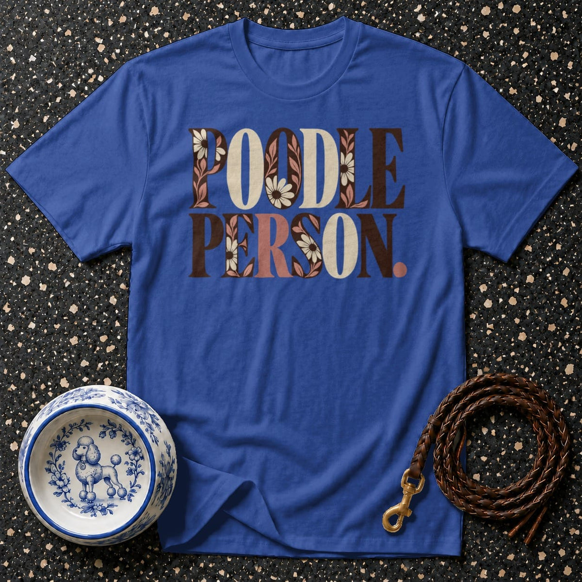 T-shirt Retro Floral Poodle Person T-Shirt Poodle Person T-Shirt | Dog Lover Apparel