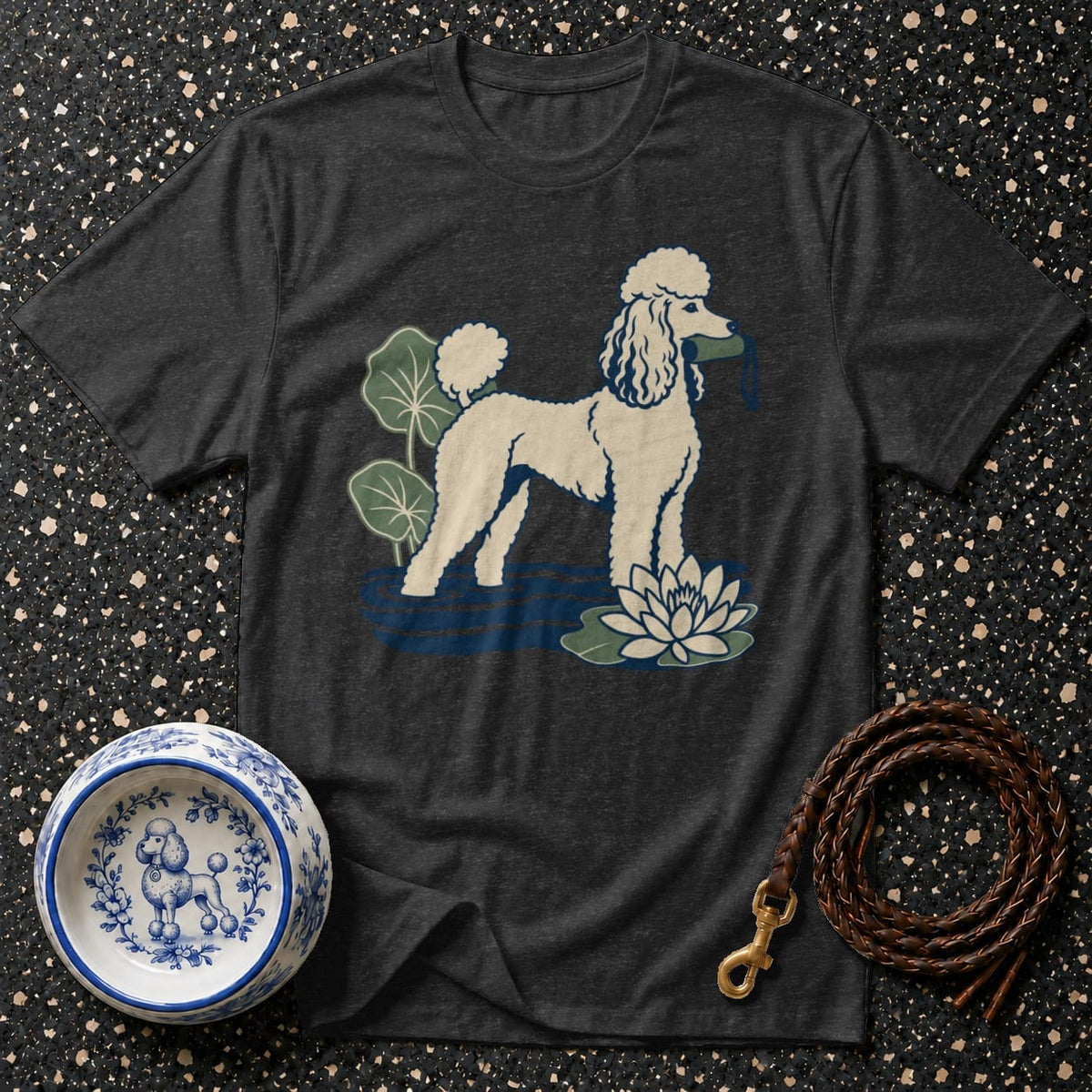 T-shirt Vintage Water Poodle T-Shirt Poodle Zen T-Shirt | Premium Dog Apparel