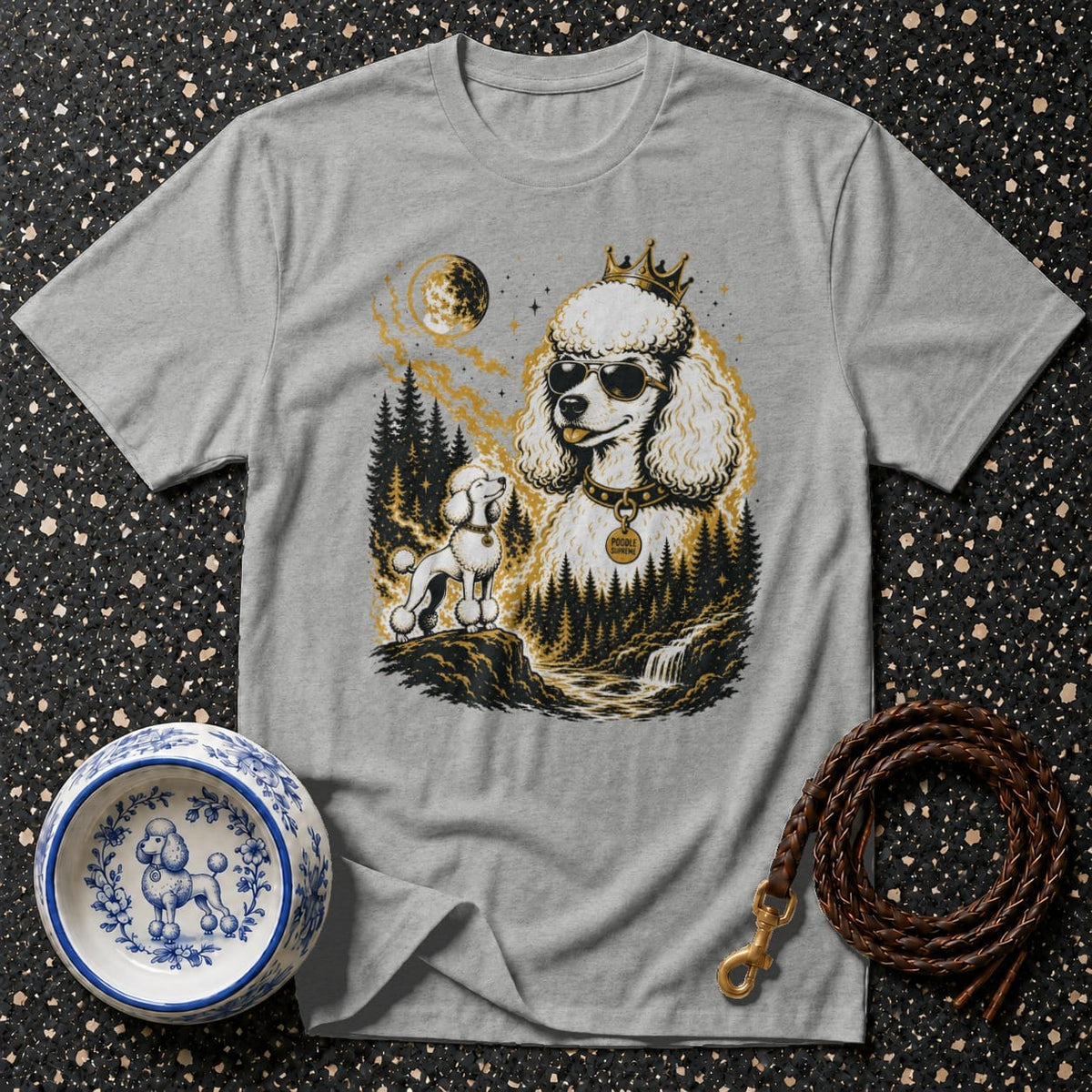 T-shirt Poodle Supreme Moon T-Shirt Poodle Supreme T-Shirt | Regal Canine Apparel