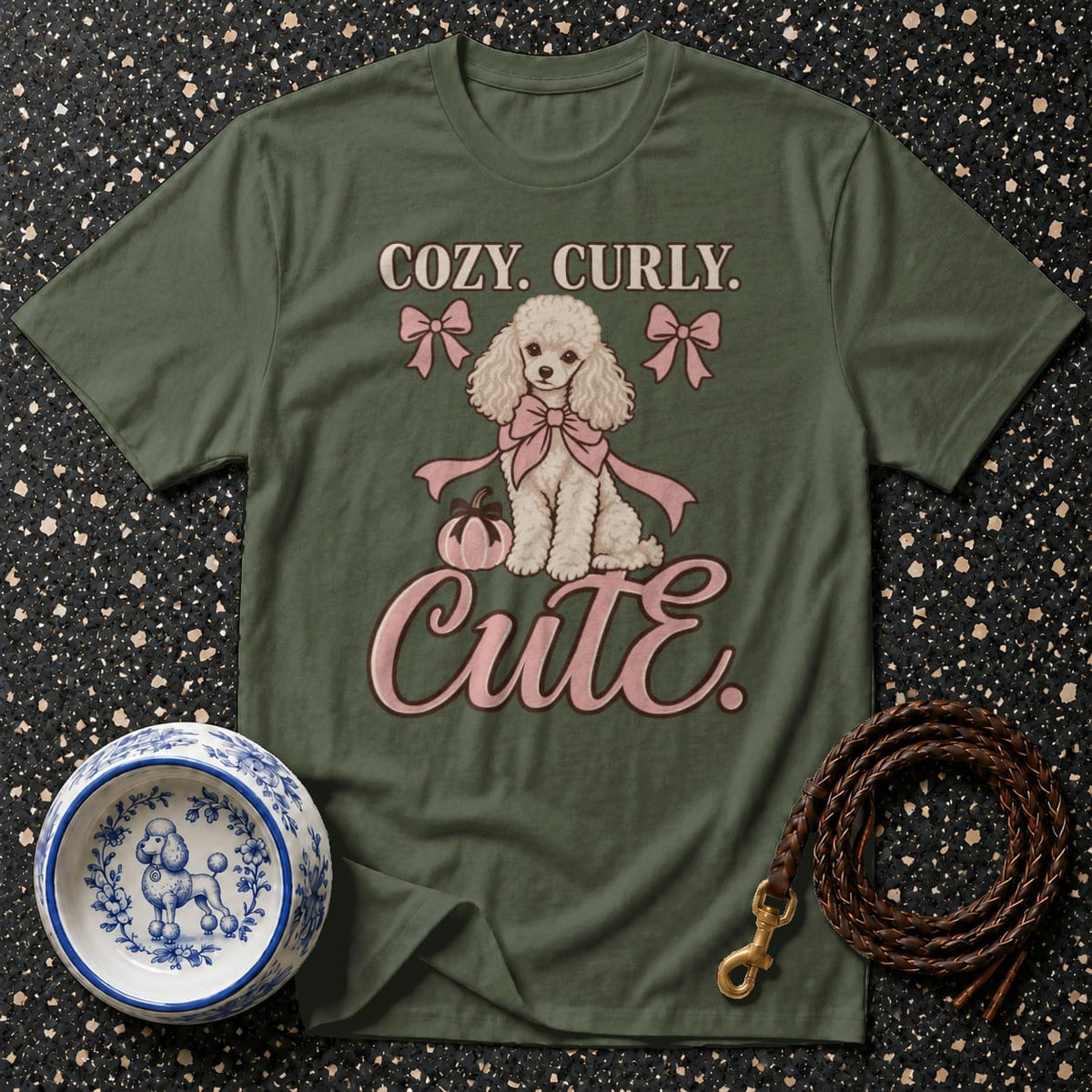 T-shirt Cozy Curly Poodle T-Shirt Cute Poodle T-Shirt | Cozy Curly Canine Apparel