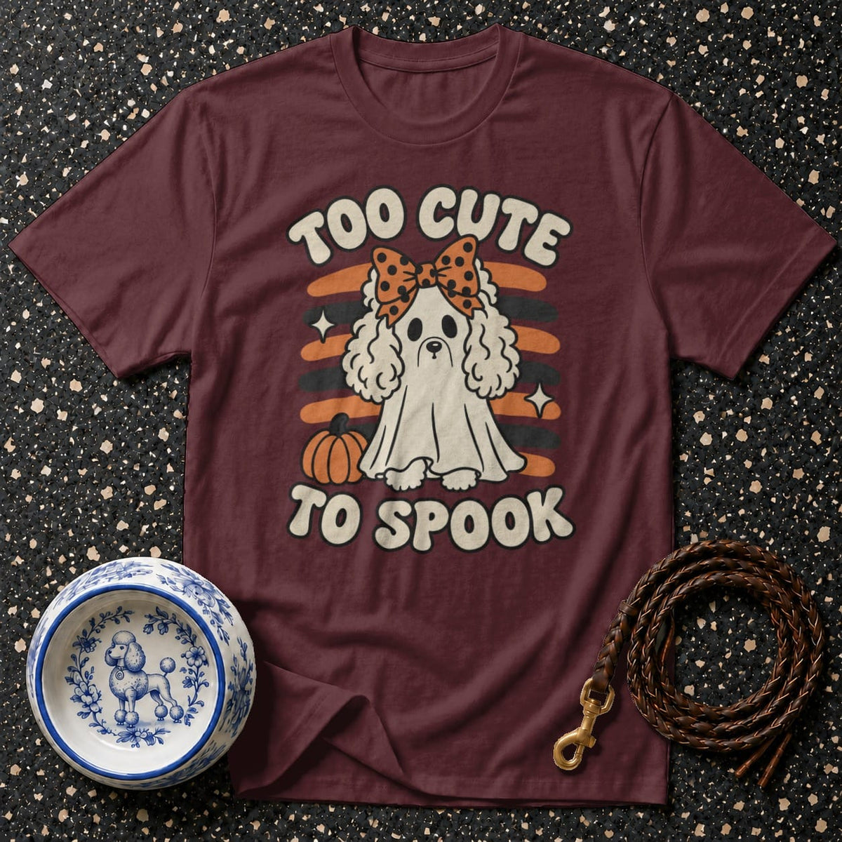 T-shirt Too Cute To Spook Poodle T-Shirt Too Cute To Spook Dog Ghost T-Shirt | Premium Apparel