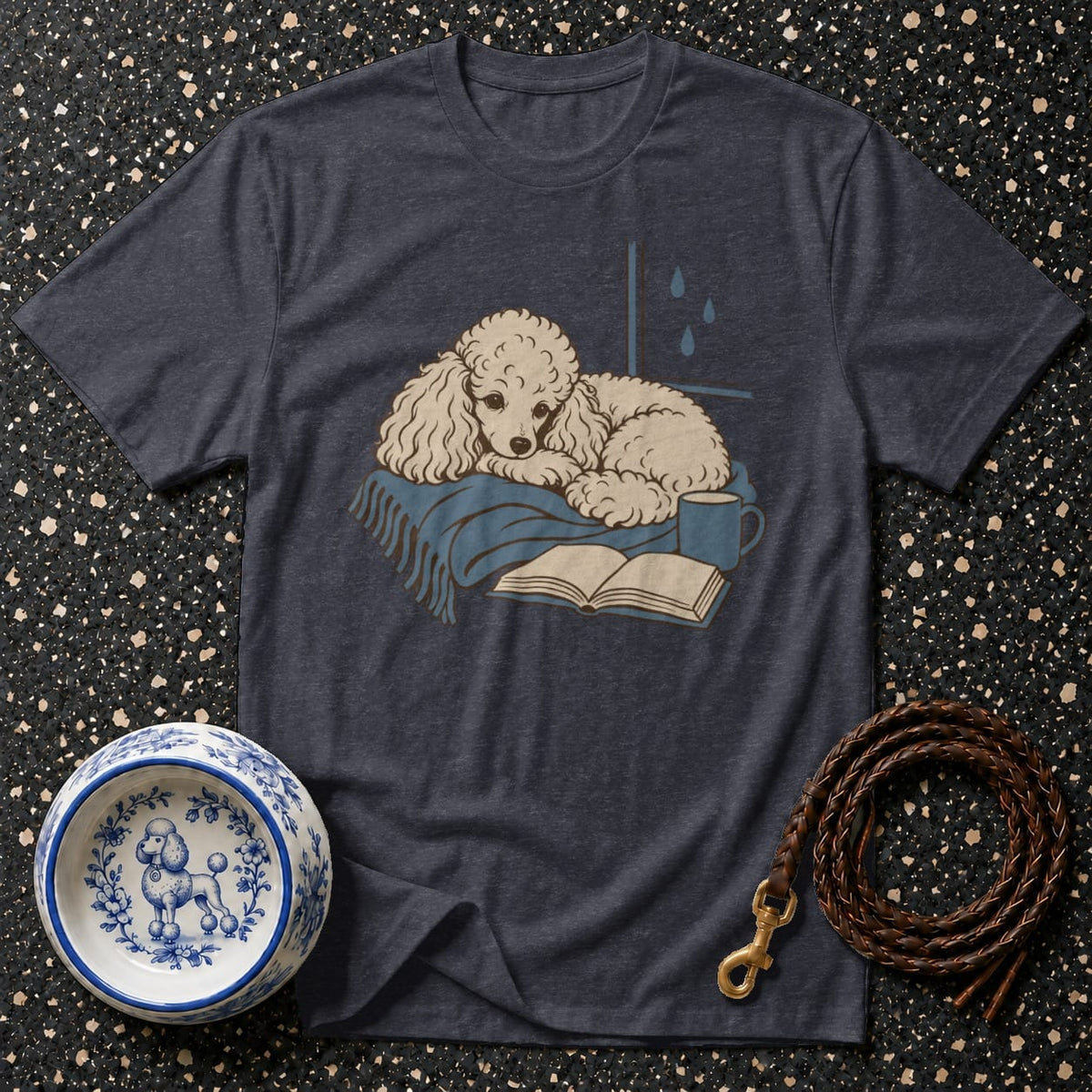 T-shirt Cozy Rainy Day Poodle T-Shirt Cozy Poodle T-Shirt | Cozy Dog Lover Apparel