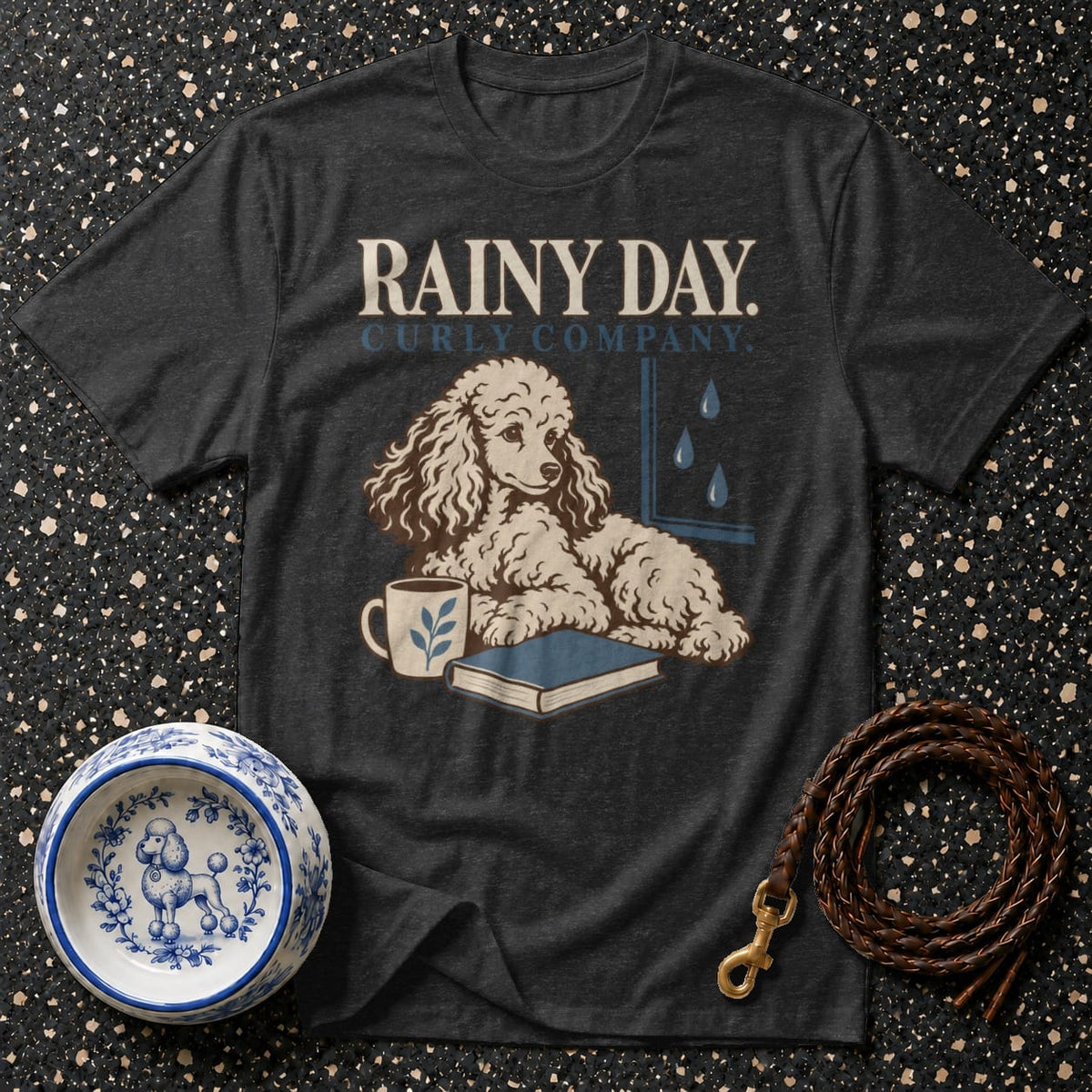 T-shirt Cozy Rainy Day Poodle T-Shirt Rainy Day Poodle T-Shirt | Curly Company